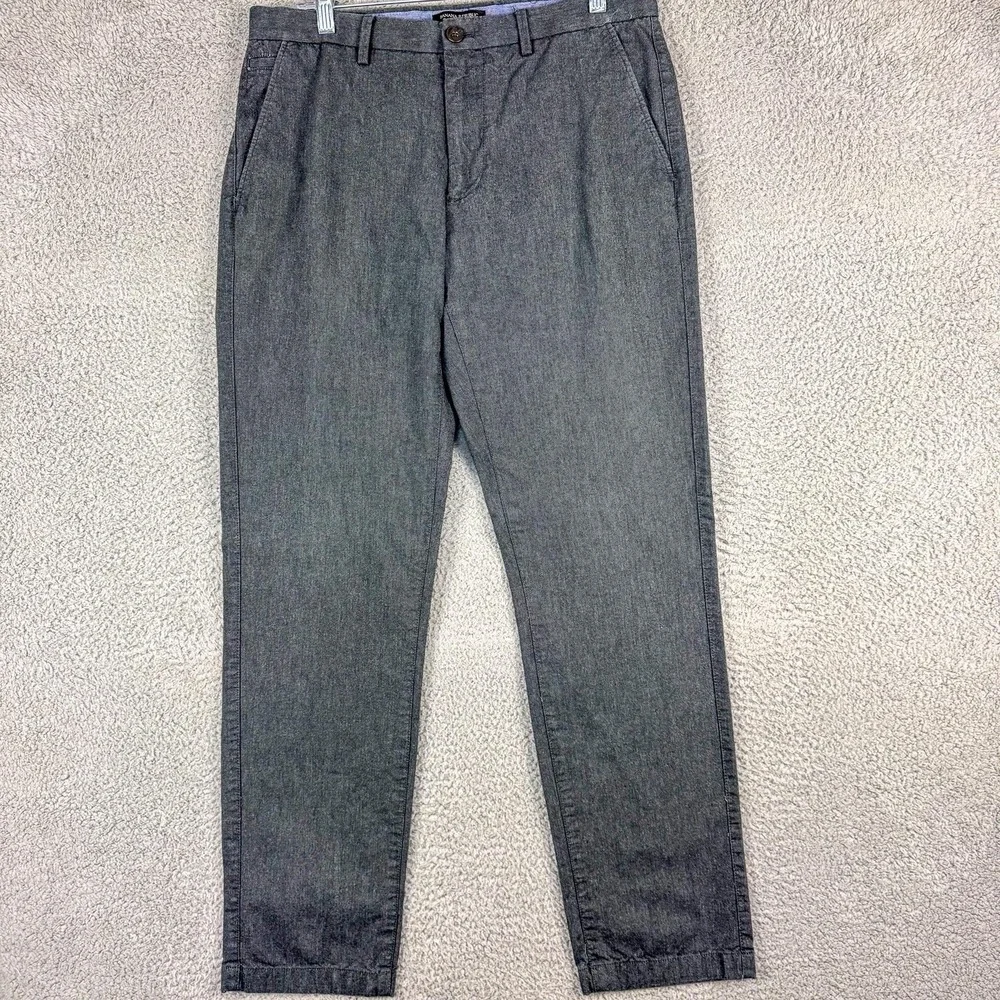 Banana Republic Kentfield Pants Mens 33 Gray‎ Chino Casual Flat Front 33x32